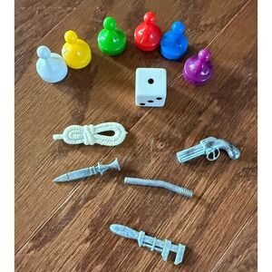 Vintage 1972 CLUE Board Game Replacement Parts Weapons & Movers & Dice